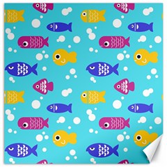 Fish Graphic Seamless Pattern Seamless Pattern Canvas 16  X 16  by Ravend