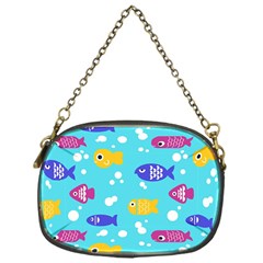 Fish Graphic Seamless Pattern Seamless Pattern Chain Purse (One Side)