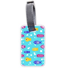 Fish Graphic Seamless Pattern Seamless Pattern Luggage Tag (one Side) by Ravend