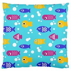 Fish Graphic Seamless Pattern Seamless Pattern Large Cushion Case (one Side) by Ravend