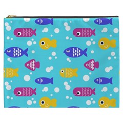 Fish Graphic Seamless Pattern Seamless Pattern Cosmetic Bag (xxxl) by Ravend