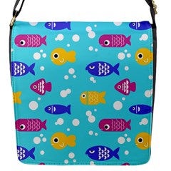 Fish Graphic Seamless Pattern Seamless Pattern Flap Closure Messenger Bag (s) by Ravend