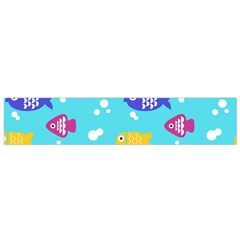 Fish Graphic Seamless Pattern Seamless Pattern Small Premium Plush Fleece Scarf