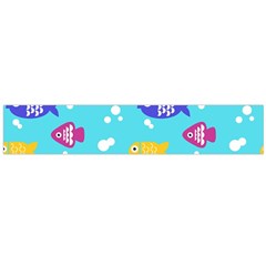 Fish Graphic Seamless Pattern Seamless Pattern Large Premium Plush Fleece Scarf 