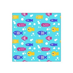 Fish Graphic Seamless Pattern Seamless Pattern Satin Bandana Scarf 22  x 22 