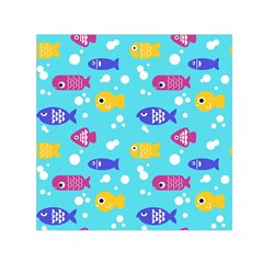 Fish Graphic Seamless Pattern Seamless Pattern Square Satin Scarf (30  x 30 )