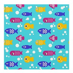 Fish Graphic Seamless Pattern Seamless Pattern Banner And Sign 4  X 4  by Ravend