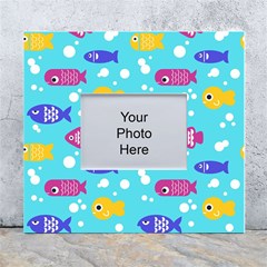 Fish Graphic Seamless Pattern Seamless Pattern White Wall Photo Frame 5  X 7 