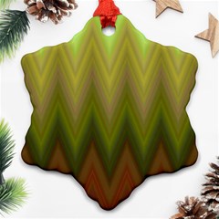 Zig Zag Chevron Classic Pattern Snowflake Ornament (two Sides) by Celenk