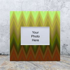 Zig Zag Chevron Classic Pattern White Box Photo Frame 4  X 6  by Celenk