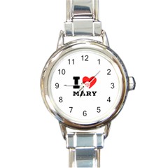 I Love Mary Round Italian Charm Watch by ilovewhateva