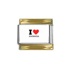 I Love Patricia Gold Trim Italian Charm (9mm) by ilovewhateva