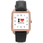 I love patricia Rose Gold Leather Watch  Front