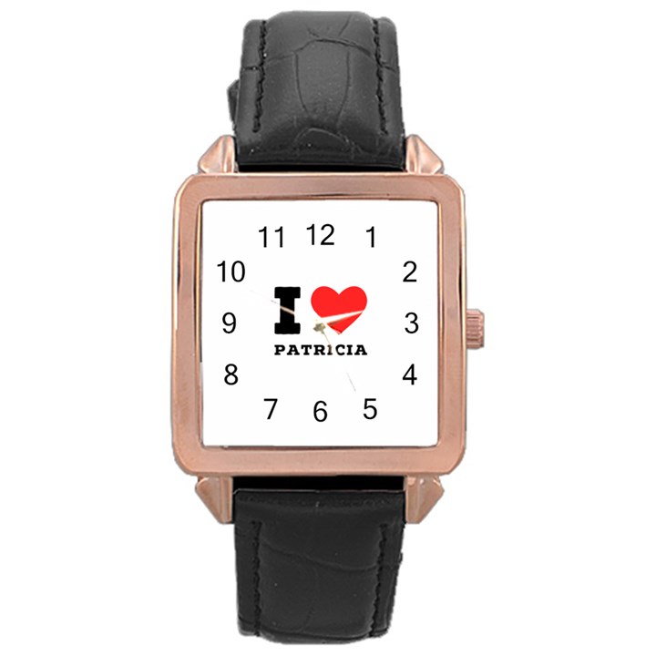 I love patricia Rose Gold Leather Watch 