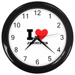 I love Jennifer  Wall Clock (Black) Front