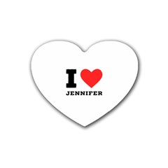 I Love Jennifer  Rubber Coaster (heart) by ilovewhateva