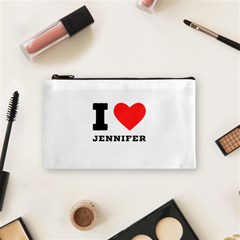 I Love Jennifer  Cosmetic Bag (small) by ilovewhateva