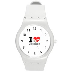 I Love Jennifer  Round Plastic Sport Watch (m) by ilovewhateva