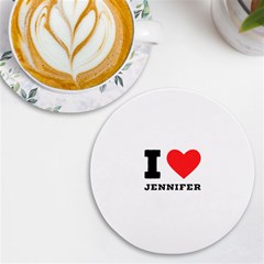 I Love Jennifer  Uv Print Round Tile Coaster by ilovewhateva