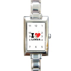 I Love Linda  Rectangle Italian Charm Watch by ilovewhateva