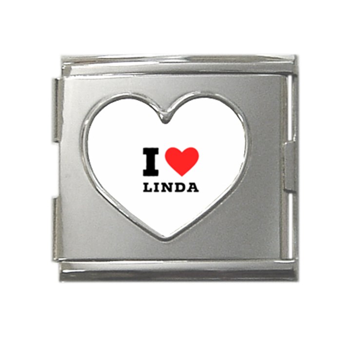 I love Linda  Mega Link Heart Italian Charm (18mm)