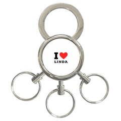 I Love Linda  3-ring Key Chain