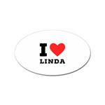 I love Linda  Sticker (Oval) Front