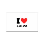 I love Linda  Sticker (Rectangular) Front