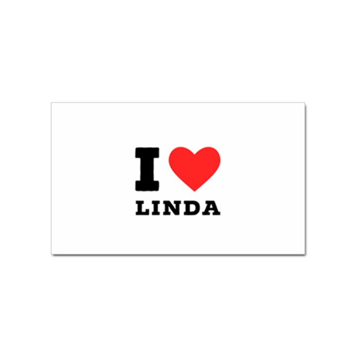 I love Linda  Sticker (Rectangular)