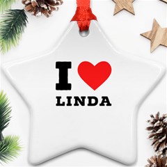 I Love Linda  Star Ornament (two Sides)