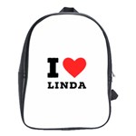 I love Linda  School Bag (Large) Front