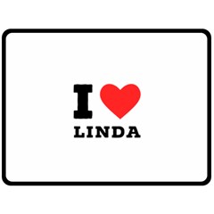 I Love Linda  One Side Fleece Blanket (large) by ilovewhateva