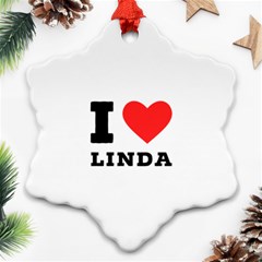 I Love Linda  Snowflake Ornament (two Sides)