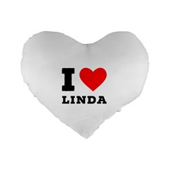 I Love Linda  Standard 16  Premium Heart Shape Cushions by ilovewhateva