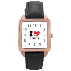 I Love Linda  Rose Gold Leather Watch  by ilovewhateva