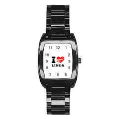 I Love Linda  Stainless Steel Barrel Watch by ilovewhateva