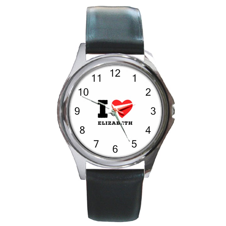 I love Elizabeth  Round Metal Watch