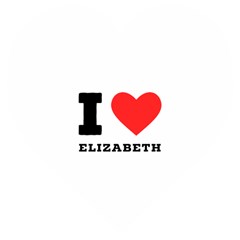 I Love Elizabeth  Wooden Puzzle Heart by ilovewhateva