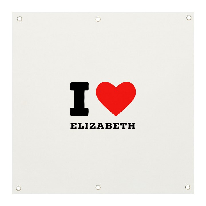 I love Elizabeth  Banner and Sign 3  x 3 