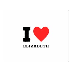 I Love Elizabeth  One Side Premium Plush Fleece Blanket (large)