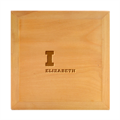 I Love Elizabeth  Wood Photo Frame Cube