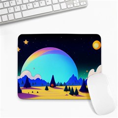 Ai Generated Trees Stars Planets Dreamlike Sun Small Mousepad by Ravend