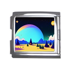 Ai Generated Trees Stars Planets Dreamlike Sun Mega Link Italian Charm (18mm) by Ravend