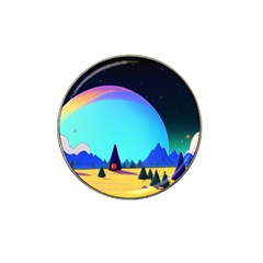 Ai Generated Trees Stars Planets Dreamlike Sun Hat Clip Ball Marker by Ravend