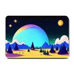 Ai Generated Trees Stars Planets Dreamlike Sun Small Doormat 24 x16  Door Mat