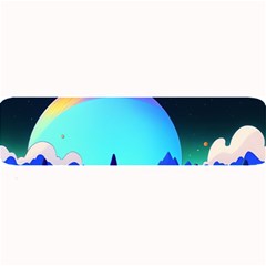 Ai Generated Trees Stars Planets Dreamlike Sun Large Bar Mat by Ravend