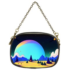 Ai Generated Trees Stars Planets Dreamlike Sun Chain Purse (one Side) by Ravend