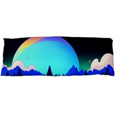 Ai Generated Trees Stars Planets Dreamlike Sun Body Pillow Case (dakimakura) by Ravend