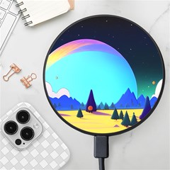 Ai Generated Trees Stars Planets Dreamlike Sun Wireless Fast Charger(black)