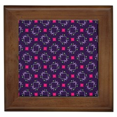 Geometric Pattern Retro Style Background Framed Tile by Ravend